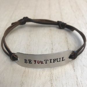 Be you tiful leather bracelet